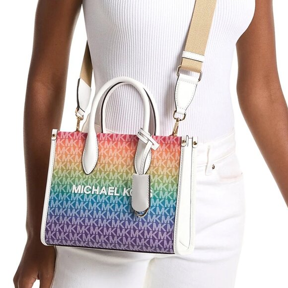 FIRM PRICE/Mirella Small Rainbow Signature Logo Mini Bag/NO CROSSBODY STRAP - Picture 3 of 16